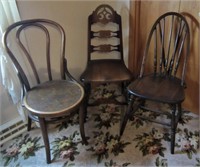 LOT OF 3 MISC. VINTAGE CHAIRS
