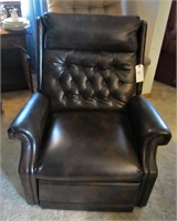 DARK BROWN LEATHER RECLINER