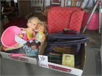 2 boxes of misc dolls