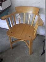 Wood office armchair