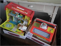 2 boxes w/ Mickey Mouse typewriter