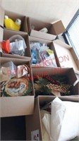 7 boxes of kitchenware and Christmas decorations