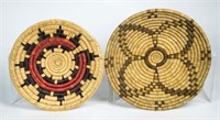 TWO NAVAJO BASKETRY TRAYS