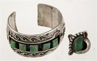 NAVAJO CUFF BRACELET AND RING