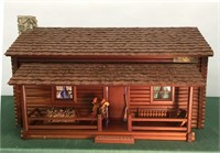 Old West Log Cabin Dollhouse, Furnished