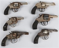 6-REVOLVERS, .32, H & R, FOREHAND, & MORE