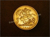 1899 Great Britain Gold Half Sov. Coin