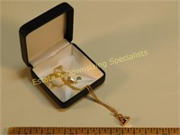 Solid 14K Gold Nude Pendant with Chain