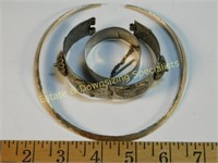 3 Sterling Silver Items Necklace Bracelet