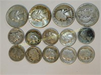 Lot of Silver Coins Quarters-Dimes