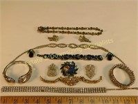 Lot of Rhinestone Costume Jewelry