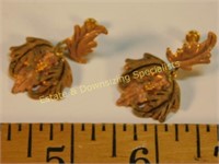 Pair of Black Hills Gold Earrings 12K Gold