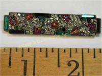 Very Unusual German Rhinestone Pin