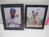 2 New York Mets Signed Pictures/Framed