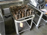 (lot) cart and approx. (14 pieces) misc. tooling
