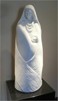 38" Gail Sundell Alabaster Sculpture Indian Mother
