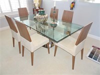 Italian Designer Modern Dining Table & 6 Chairs