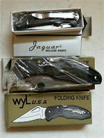 4 Folding Knives, all NEW,