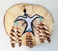 19" Painted Rawhide Replica Indian Shield