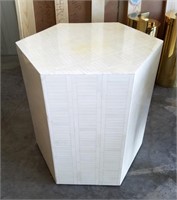 Designer Six Sided White Bone Tiled Stand