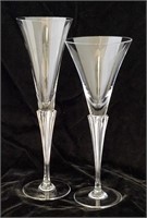 Set For 8 Crystal Wine Glasses & Champagne Flutes