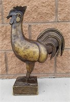 Heavy 21" Tall Cast Bronze Rooster