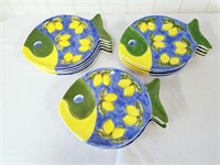 13 Colorful Fun Studio Noa Ceramic "Fishy" Plates
