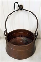 Primitive 11" Copper Bucket Iron Bale Handle