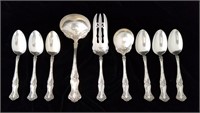 9 Pieces Rogers "Vintage" Silverplated Flatware