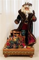 24" Tall Santa Claus Wind Up Music Box