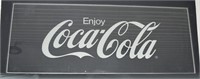 Large Coca - Cola Glass Sign - 24"h x 59"l