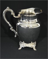 Silver Plate Water Pitcher with Ice Lip