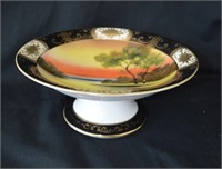 Vintage Hand Painted Noritake Pedestal Dish