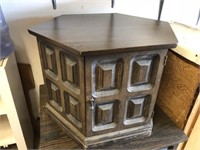 Wood Storage End Table