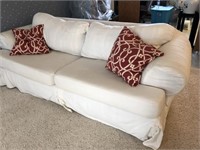 Plaid Couch w/ Slip Cover