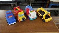 Large children's push toy vehicles
