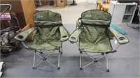 2 Coleman folding camp chairs with bags