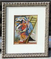 Woman with Pigeons Picasso Print Framed