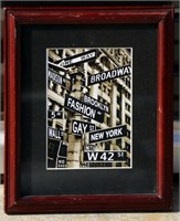 New York Street Signs Print Framed