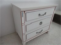 Small Three Drawer Wood Dresser w/ Formica Top