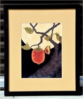 Buttlerfly on Peach Print Professionally Framed