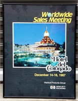 1983 HP World Sales Meeting Framed Poster