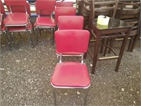 Red Chairs Lot of 4