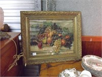 Framed & Glazed Fruit Still Life Lithograph