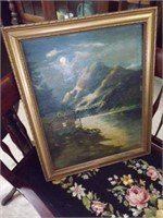 Painting On Board Entitled "The End Of The Trail"