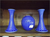 3 Pcs Royal Copenhagen Lifeline Vases