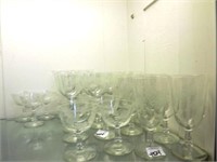 24Pcs Etched Crystal Stemware