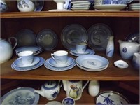 Assorted B&G Cups, Saucers, Teapot, Vases