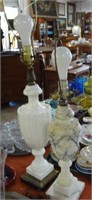 2 Marble Vase Shaped Lamps