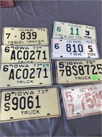 1960's & 70's  license plates